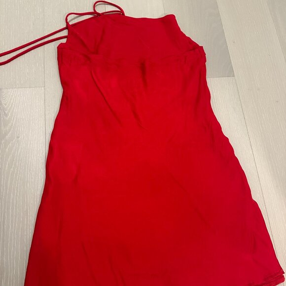 Bright Red Mini Dress Cherry Girl Party - Picture 4 of 5